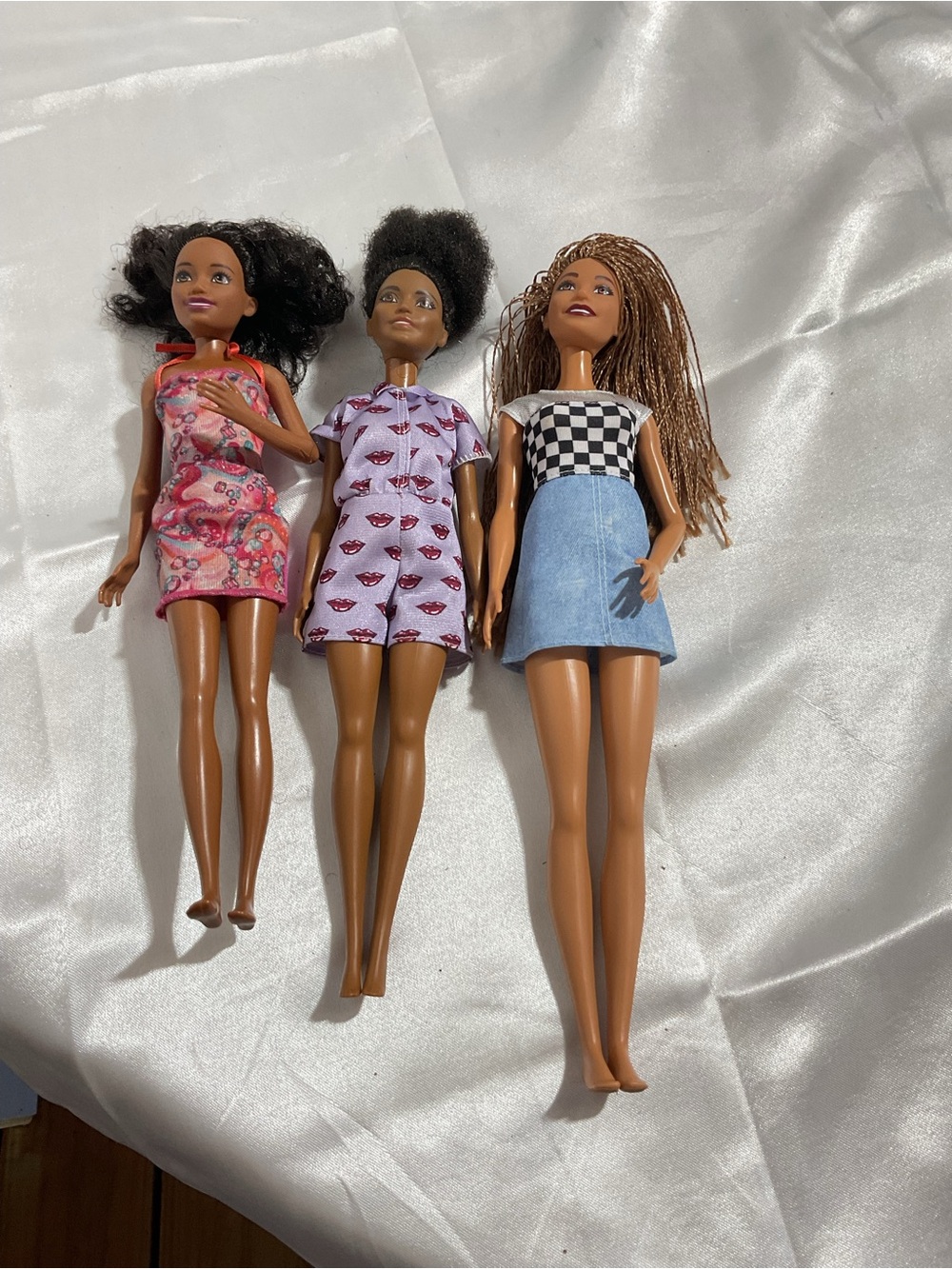 Barbie Fashion Dolls - 3-Piece Set with Pink, Lavender & Blue Outfits
